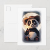 Nice and Cute Movie Panda Character on a White シーズンポストカード (正面/裏面)