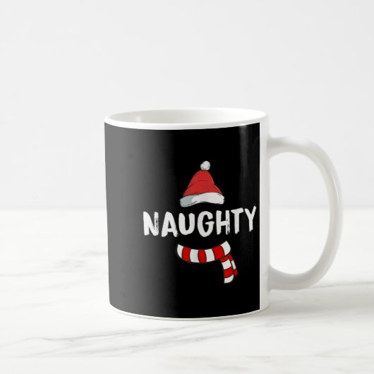 Nice And Naughty Shirt Matching Christmas Pajamas コーヒーマグカップ (右)