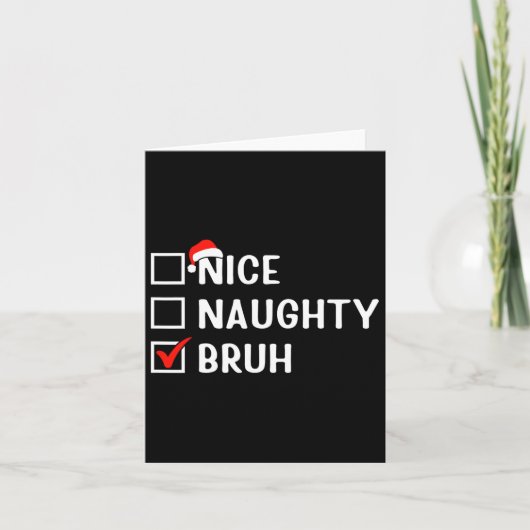 Nice Bruhいけな Christmasおもしろい List Matching Fa カード (正面)