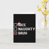 Nice Bruhいけな Christmasおもしろい List Matching Fa カード (黄色い花)
