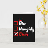 Nice Bruhいけな Matchingおもしろい Christmas List Sa カード (黄色い花)