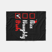 Nice Bruhいけな Matchingおもしろい Christmas List Sa フリースブランケット (正面(横))