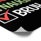 Nice Bruh List Santa Hats Present Christma ポスター (角)