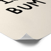 Nice Bum typography ポスター (角)