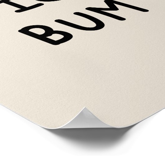 Nice Bum typography ポスター (角)