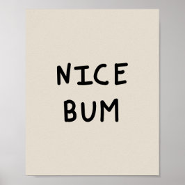 Nice Bum typography ポスター