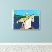 Nice Catch Painted by Mark Elsen キャンバスプリント (インサイチュ (ウッドフロア))