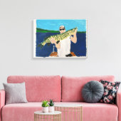 Nice Catch Painted by Mark Elsen キャンバスプリント (インサイチュ (リビング))