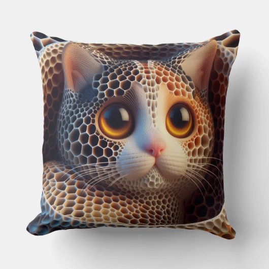 Nice CatThrow Pillow クッション (正面)