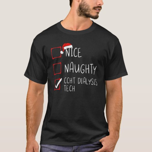 Nice CCHT透析いけな技術クリスマスリストSan Tシャツ (正面)