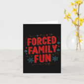 Nice Christmas Statement For Forced Family Fun Lov カード (黄色い花)