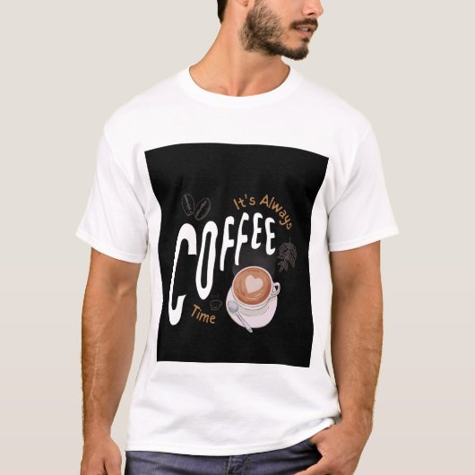 nice coffee cup design tシャツ (正面)