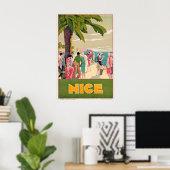 Nice Cote D'Azur France Vintage Travel Poster ポスター (ホームオフィス)