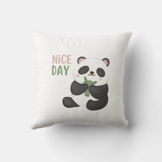 Nice Day Our Family Throw Pillow クッション (裏面)