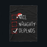 Nice Dependsいけな Christmas ListクリスマスSanta Cla フリースブランケット<br><div class="desc">ニースいけなリズクリスマスリストクリスマスサンタクロース</div>