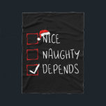 Nice Dependsいけな Christmas ListクリスマスSanta Cla フリースブランケット<br><div class="desc">ニースいけなリズクリスマスリストクリスマスサンタクロース</div>