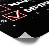 Nice Dependsいけな Shirt Santa Christmasのリスト ポスター (角)