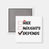 Nice Depends いけな Santa Christmas List マグネット (正面/裏面)