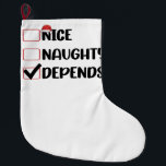 Nice Depends いけな Santa Christmas List ラージクリスマスストッキング<br><div class="desc">Nice Depends いけな Santa Christmas List</div>