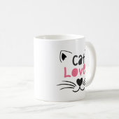 Nice design for cat lovers コーヒーマグカップ (正面右)