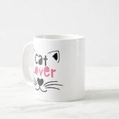 Nice design for cat lovers コーヒーマグカップ (正面左)