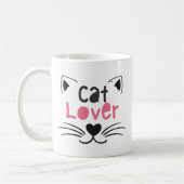 Nice design for cat lovers コーヒーマグカップ (左)