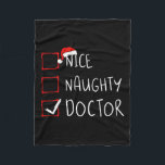 Nice Doctor いけな Christmas List Santa Claus Phy フリースブランケット<br><div class="desc">Nice Doctor いけな Christmas Listサンタクロース医師</div>