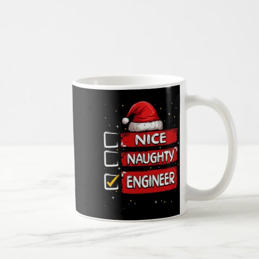 Nice Engineer いけな Christmas Listサンタクロース コーヒーマグカップ (右)