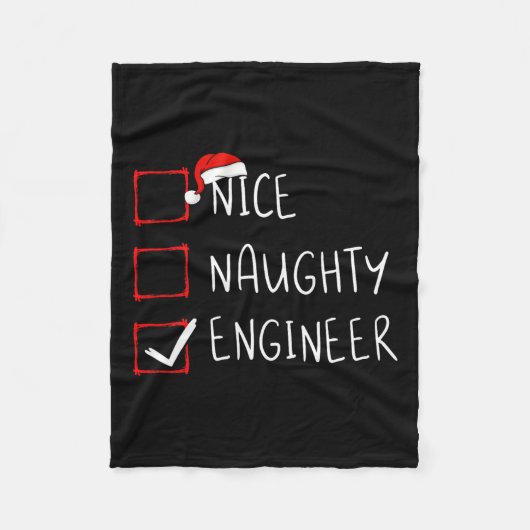 Nice Engineer いけな Christmas ListサンタクロースE フリースブランケット (正面)