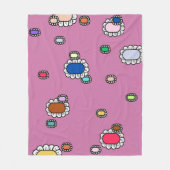 nice flowers フリースブランケット (正面)