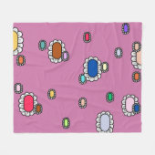 nice flowers フリースブランケット (正面(横))