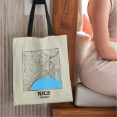 Nice, France City Map Tote Bag トートバッグ