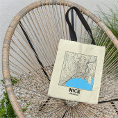 Nice, France City Map Tote Bag トートバッグ