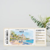 Nice France Trip Boarding Pass Ticket 招待状 (スタンド正面)