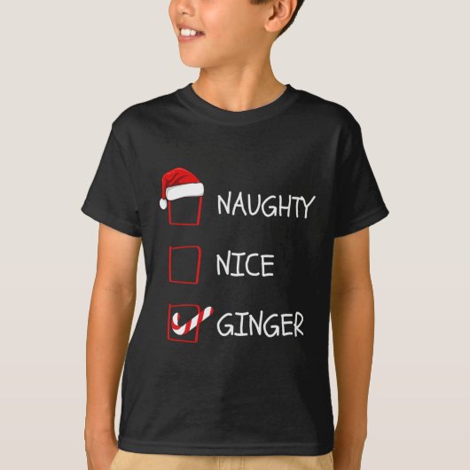 Nice Gingerいけなクリスマスリスト Tシャツ (正面)