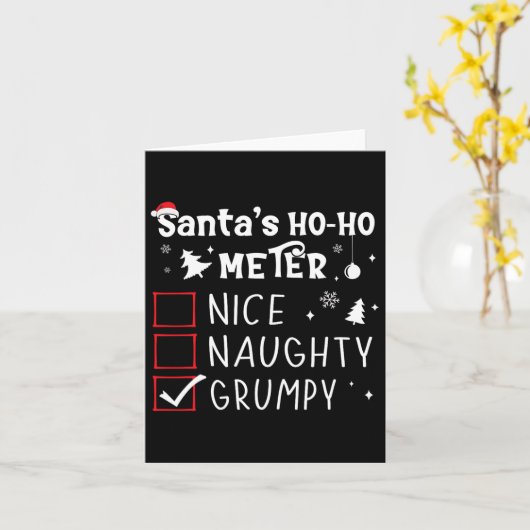 Nice Grumpy いけな Christmas List Grumpy Santa Cl カード (黄色い花)