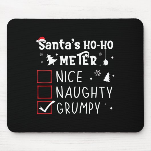Nice Grumpy いけな Christmas List Grumpy Santa Cl マウスパッド (正面)