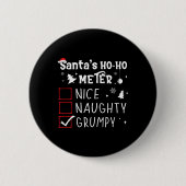 Nice Grumpy いけな Christmas List Grumpy Santa Cl 缶バッジ (正面)