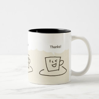 Nice, Hello, Thanks coffee mug ツートーンマグカップ