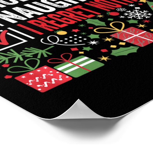 Nice Iいけな Nothing Christmas Santを後悔おもしろいしない ポスター (角)