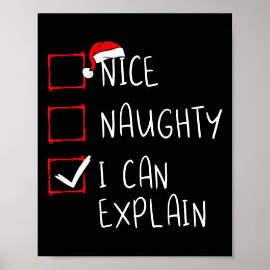 Nice I Can いけな Explain Christmas Listクリスマスさん ポスター (正面)