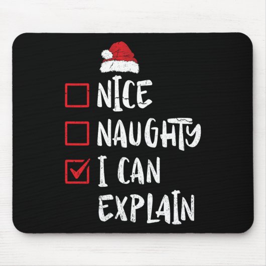Nice I Can いけな Explain Christmas Listクリスマスさん マウスパッド (正面)