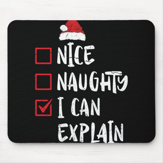 Nice I Can いけな Explain Christmas Listクリスマスさん マウスパッド (正面)