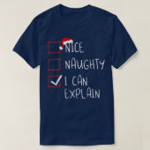 Nice I Can いけな Explain Christmas Listクリスマスさん Tシャツ (デザイン正面)