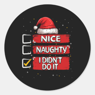 Nice I Don It いけな Christmas List Santa C ラウンドシール