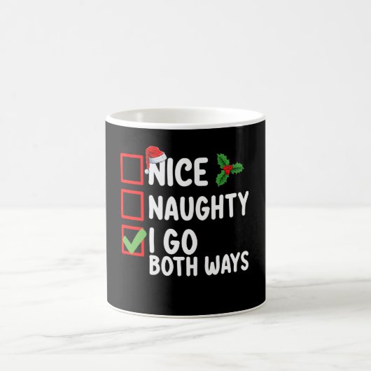 Nice I Go Both Ways Christmas List Holiday コーヒーマグカップ (中央)