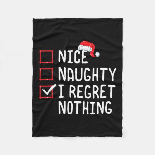 Nice I Noffy いけな Nothing Christmas List フリースブランケット (正面)