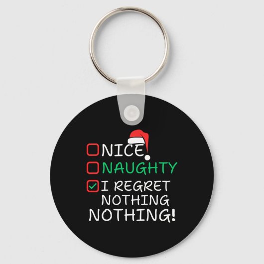 Nice I Renogs Nothingいけな Christmas List Santa キーホルダー (正面)