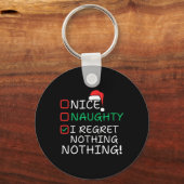 Nice I Renogs Nothingいけな Christmas List Santa キーホルダー (正面)