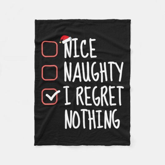 Nice I Renogs Nothingいけな Christmas List Santa フリースブランケット (正面)